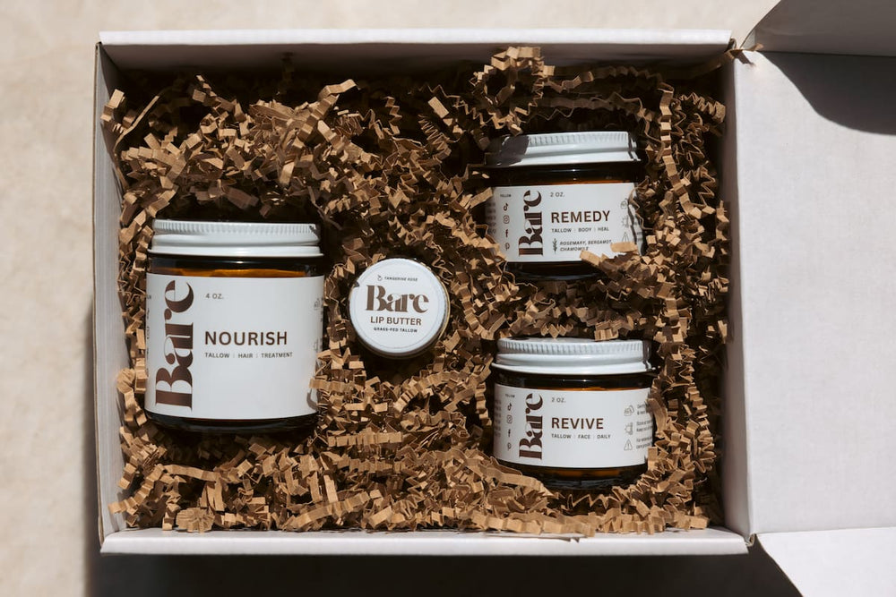 Bare Repair Kit | Tallow Repair Set for Skin & Hair
