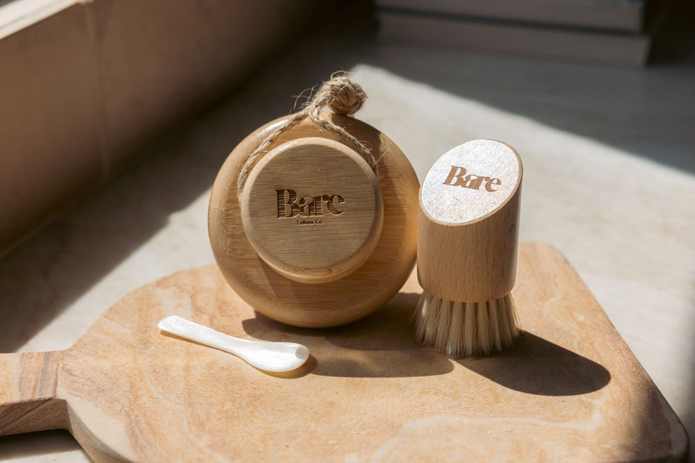 Bare Rituals Bundle | Face & Body Dry Brush Set + Product Scoop